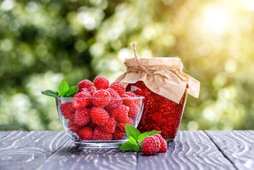 Farm Fresh Local Juice Sweetened Red Raspberry Jam