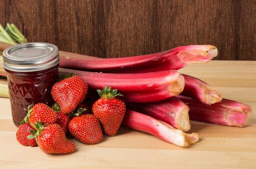 Farm Fresh Local Juice Sweetened Strawberry Rhubarb Jam