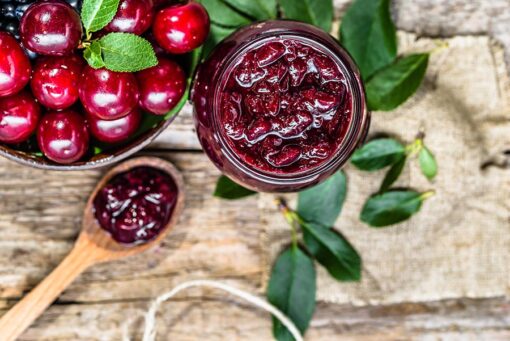 Juice Sweetened Whole Cherry Jam